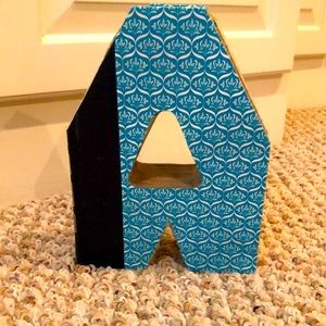 Letter A book in beautiful blue color
